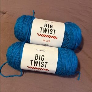 Big Twist Value Yarn in Blue bundle